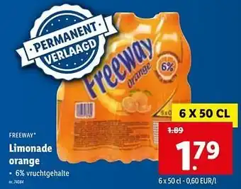 Lidl Limonade orange 6 x 50 cl aanbieding