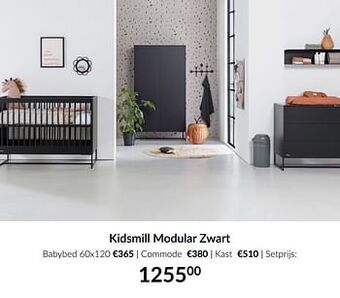 BabyPark Kidsmill modular zwart aanbieding
