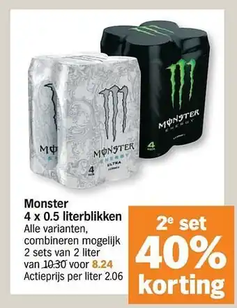 Albert Heijn Monster alle varianten 2,06 liter aanbieding