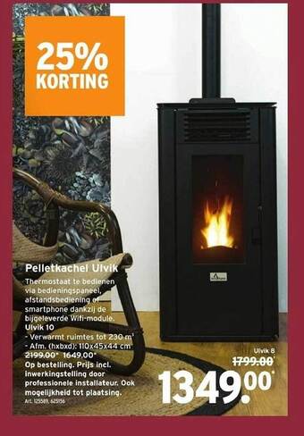 GAMMA Pelletkachel ulvik aanbieding