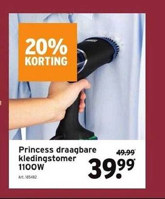 GAMMA Princess draagbare kledingstomer 1100w aanbieding