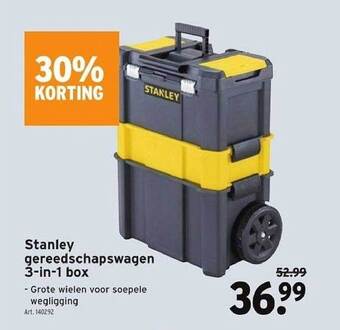 GAMMA Stanley gereedschapswagen 3in1 box aanbieding
