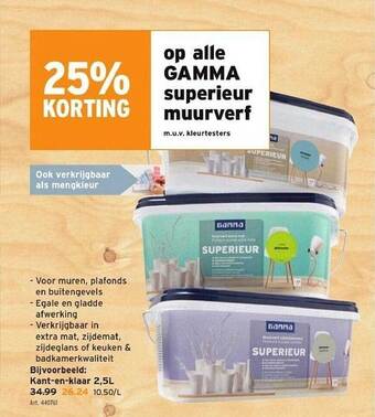 GAMMA Gamma superieur muurverf aanbieding