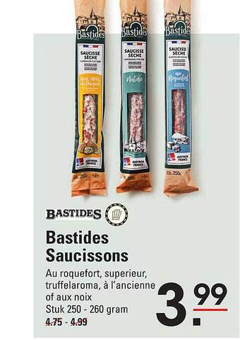 Sligro Bastides saucissons aanbieding