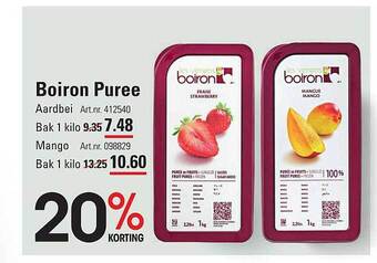 Sligro Boiron puree aanbieding