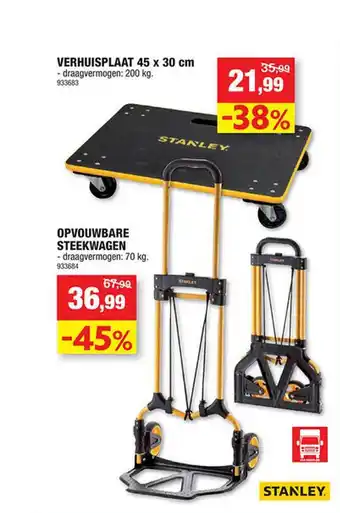 Hubo Verhuisplaat, opvouwbare steekwagen aanbieding