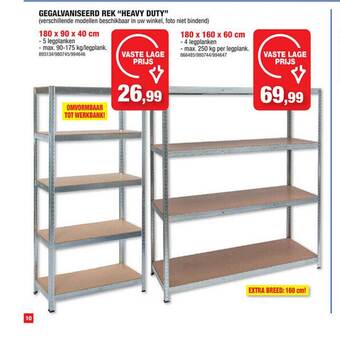 Hubo Gegalvaniseerd rek heavy duty aanbieding