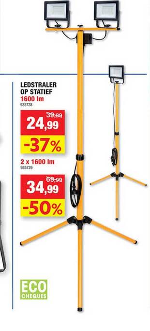 Hubo Ledstraler op statief aanbieding
