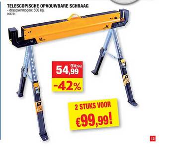 Telescopische opvouwbare schraag