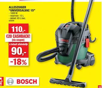 Hubo Alleszuiger universalvac 15 aanbieding