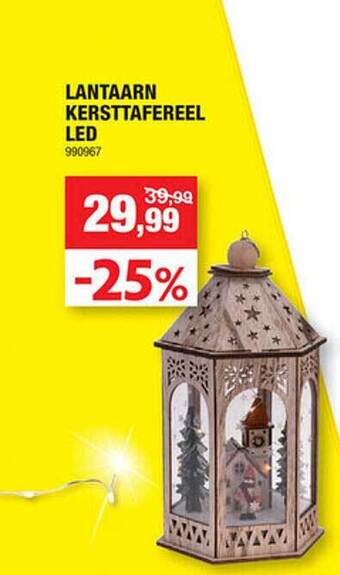 Hubo Lantaarn kersttafereel led aanbieding