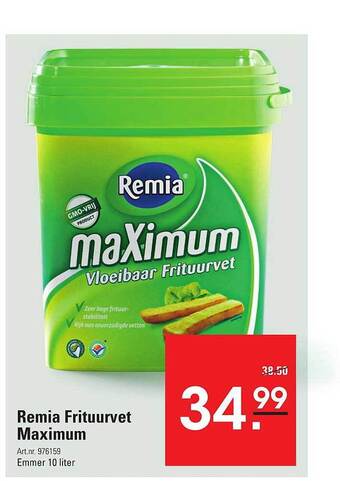 Sligro Remia frituurvet maximum aanbieding