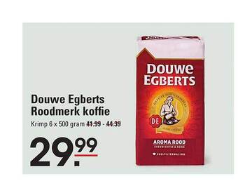 Sligro Douwe egberts roodmerk koffie aanbieding