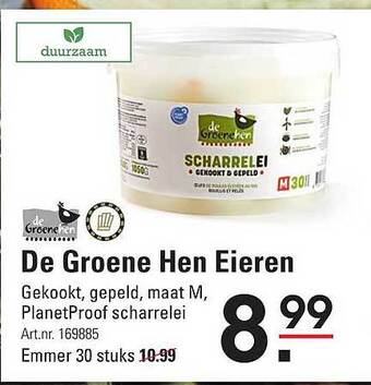 Sligro De groene hen eieren aanbieding