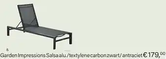 Multi bazar Garden impressions salsa alu.-textylene carbon zwart- antraciet aanbieding