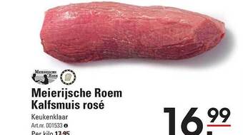 Sligro Meierijsche roem kalfsmuis rosé aanbieding
