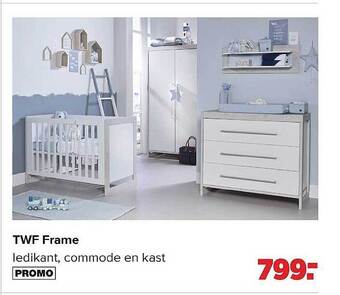 Baby-Dump Twf frame ledikant, commode en kast aanbieding