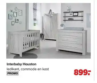 Baby-Dump Interbaby houston ledikant, commode en kast aanbieding