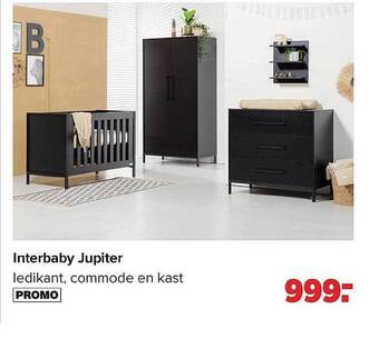 Baby-Dump Interbaby jupiter ledikant, commode en kast aanbieding
