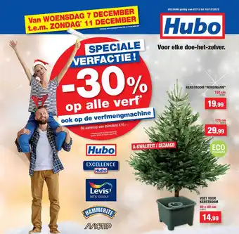 Hubo Verfmengmachine, kerstboom nordmann, voet voor kerstboom aanbieding
