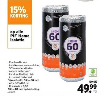 GAMMA Pif home isolatie aanbieding