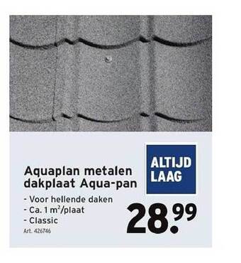 GAMMA Aquaplan metalen dakplaat aquapan aanbieding