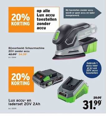GAMMA Lux accu toestellen zonder accu aanbieding