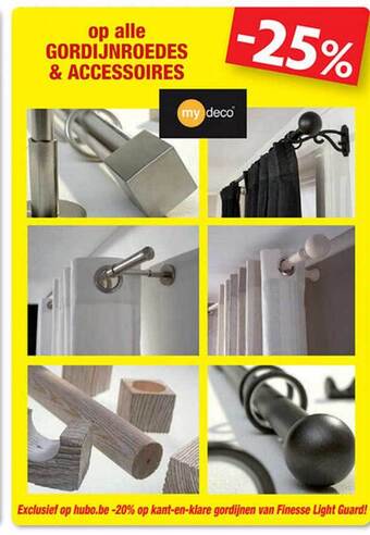Hubo Gordijnroedes & accessoires aanbieding