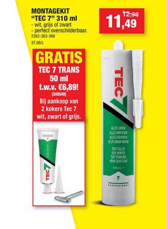 Hubo Montagekit tec 7 aanbieding