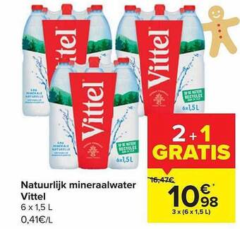 Carrefour Market Natuurlijk mineraalwater vittel aanbieding