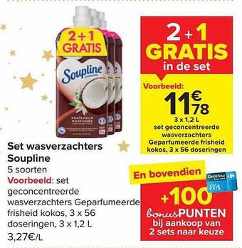 Carrefour Market Set wasverzachters soupline aanbieding