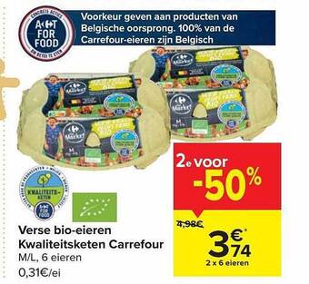 Carrefour Market Verse bioeieren aanbieding
