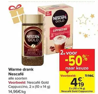 Carrefour Market Warme drank nescafé aanbieding