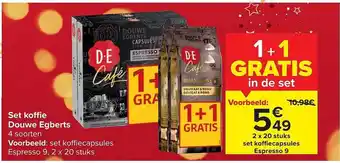 Carrefour Market Set koffie douwe egberts aanbieding