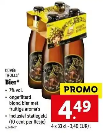 Lidl Bier 4 x 33 cl aanbieding