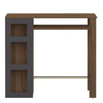 Leen Bakker Symbiosis bartafel Farre - walnoot-/antracietkleur - 103,3x115x50 cm - Leen Bakker aanbieding