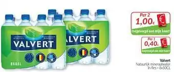 Intermarché Valvert natuurlijk mineraalwater 8 x 50 cl aanbieding