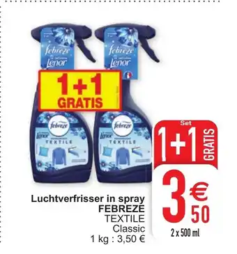Cora Febreeze Luchtverfrisser in spray aanbieding