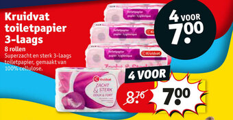 Kruidvat Toiletpapier 3-laags aanbieding
