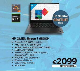 CompuDeals Hp omen ryzen 7 6800h aanbieding