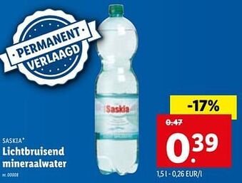 Lidl Lichtbruisend mineraalwater aanbieding