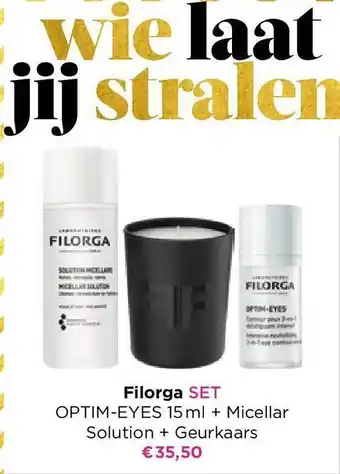 ICI PARIS XL Filorga set optimeyes + micellar solution + geurkaars aanbieding