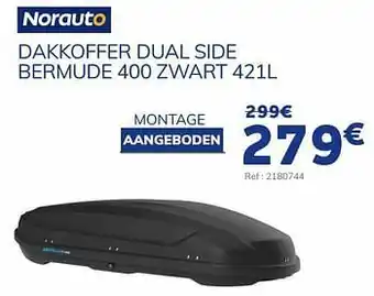 Auto5 Dakkoffer dual side bermude 400 zwart 421l aanbieding