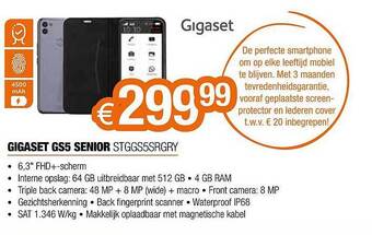 Expert Gigaset gs5 senior aanbieding