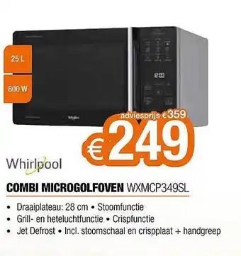 Expert Whirlpool combi microgolfoven aanbieding