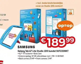 Expert Samsung galaxy tab a7 lite studio 100 bundel aanbieding
