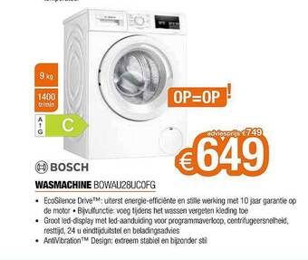 Expert Bosch wasmachine aanbieding
