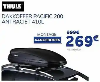 Dakkoffer pacific 200 antraciet 410l