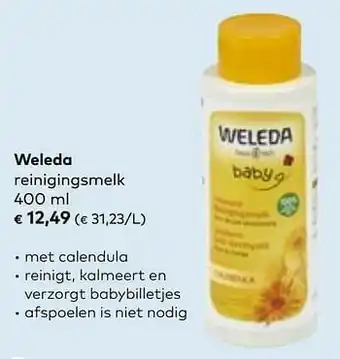 Bio Planet Weleda reinigingsmelk aanbieding