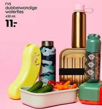 HEMA Rvs dubbelwandige waterfles aanbieding